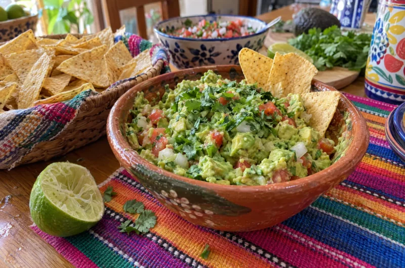 Guacamole z avokáda s limetkou, cibuľkou a koriandrom